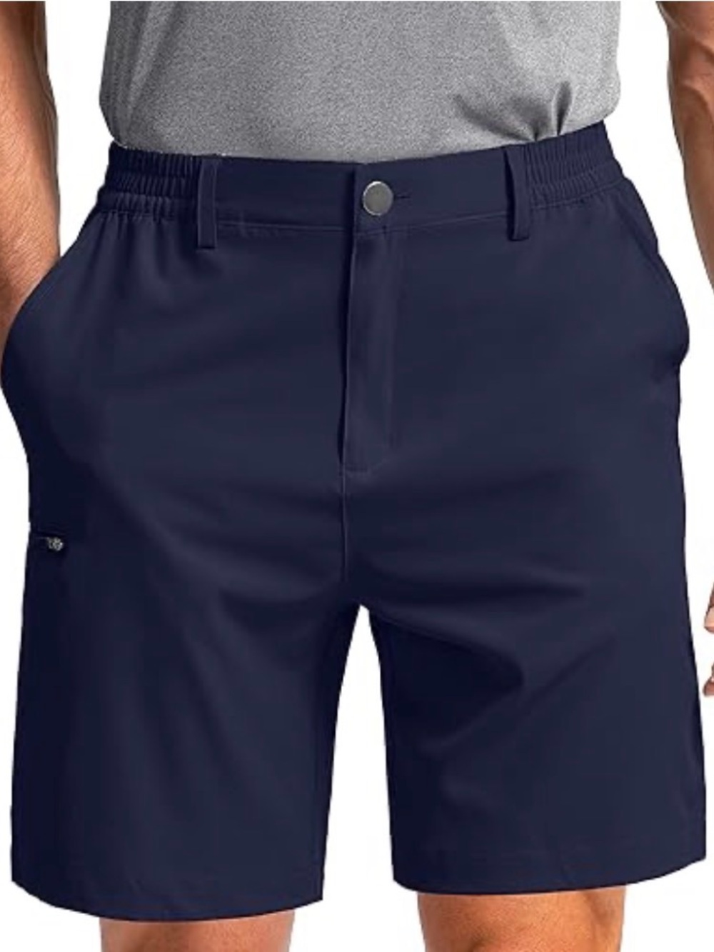 Pinkbomb Navy Blue Men’s Golf Shorts 6 Pocket 7” Size Small